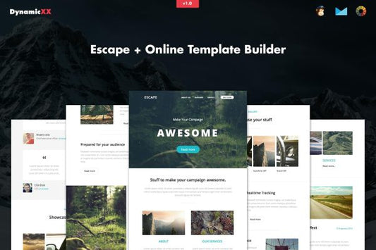 Escape – Responsive Email + Template Builder Escape – Responsive Email + Online Template Builder. Useful for everyone.