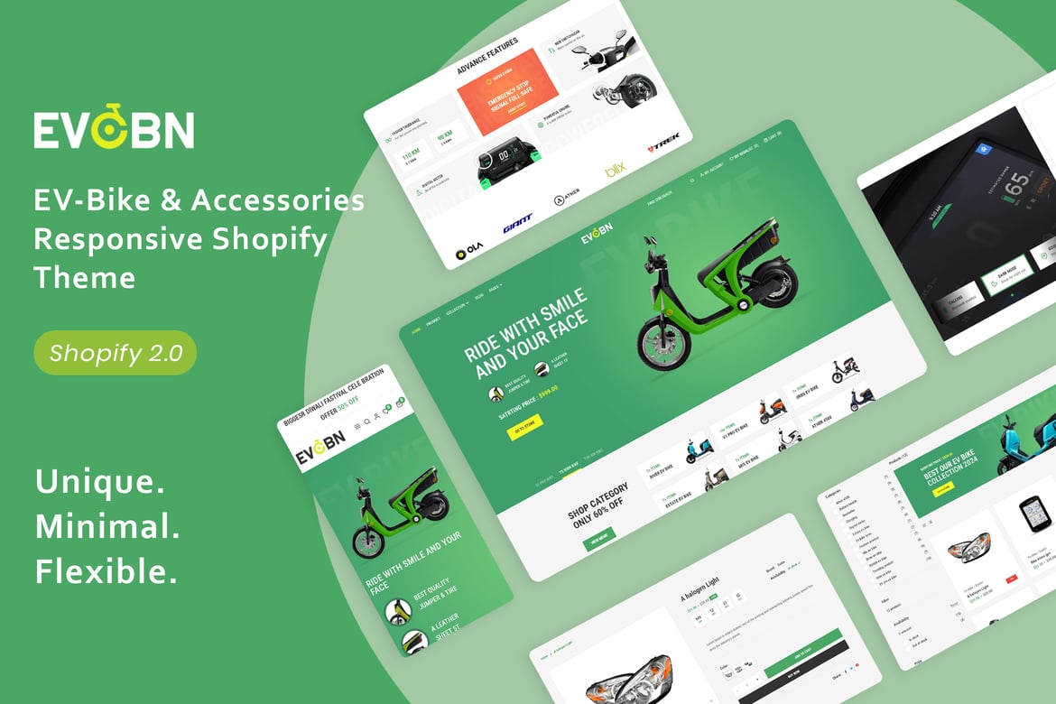 Evobn - EV-Bike & Accessories Responsive Theme Shopify Theme