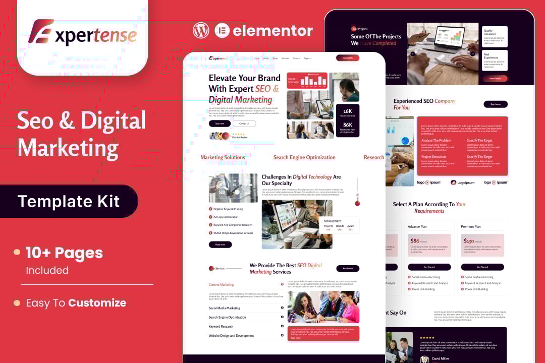 Expertense – SEO & Digital Agency Elementor Template Kit
