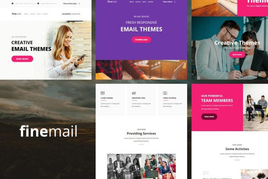 finemail – 60+ Modules E-mail Templates finemail – Responsive Email Templates is a Modern and Clean Design email templates.