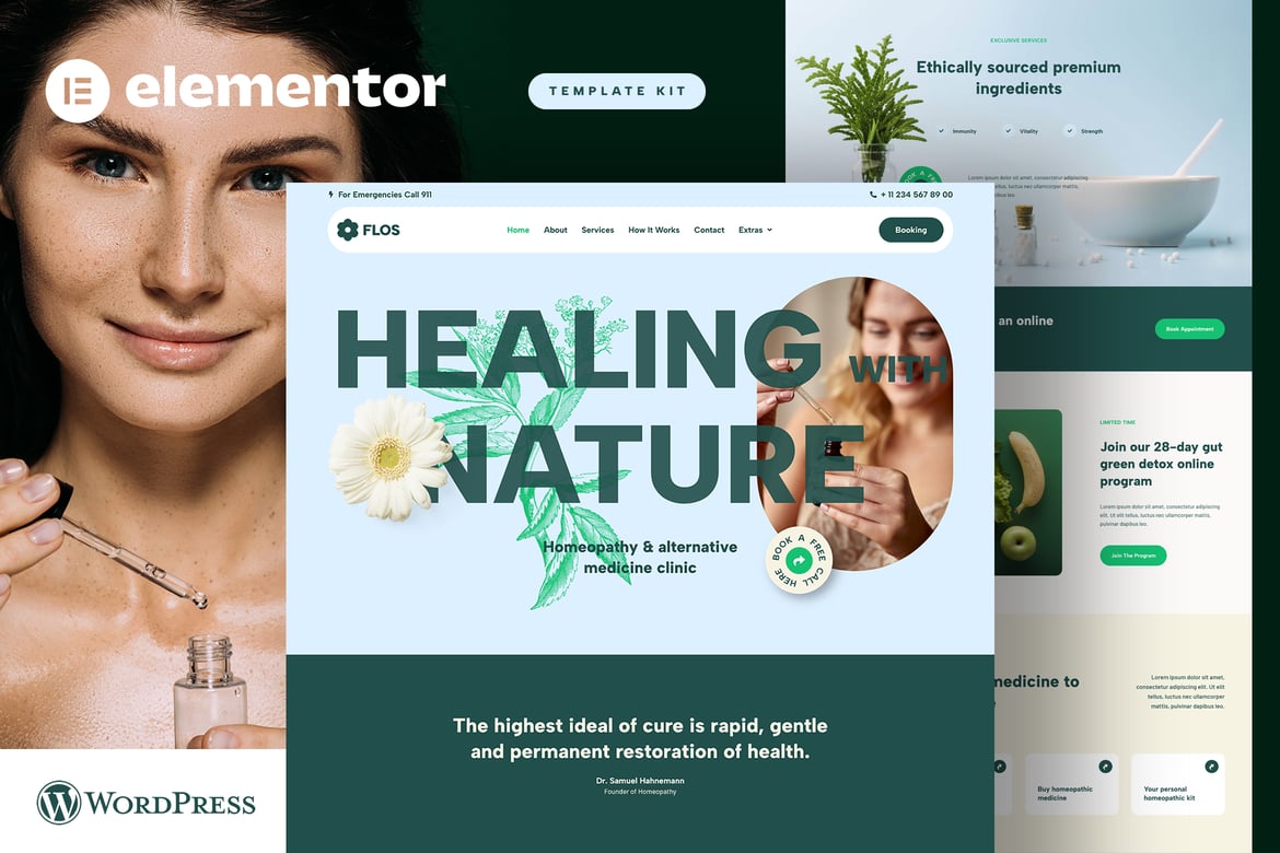 Flos – Alternative Medicine & Holistic Health Elementor Template Kit