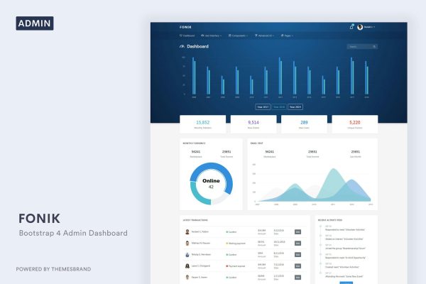 Fonik – Admin & Dashboard Template Fonik is a fully featured, multi purpose admin template built with bootstrap 4, HTML5, CSS3 and …
