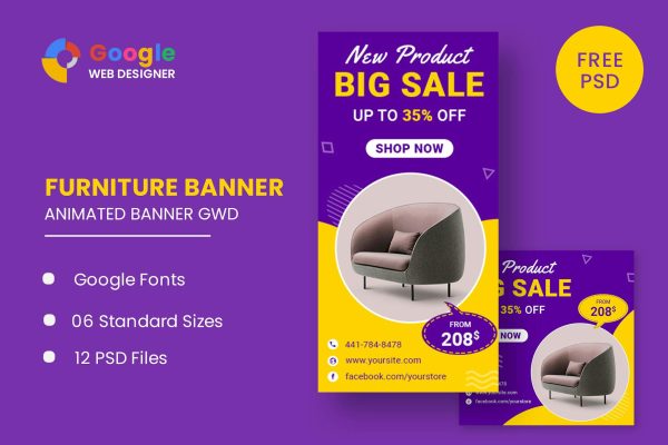 Furniture Model Google Adwords HTML5 Banner Ads Furniture Model Google Adwords HTML5 Banner Ads