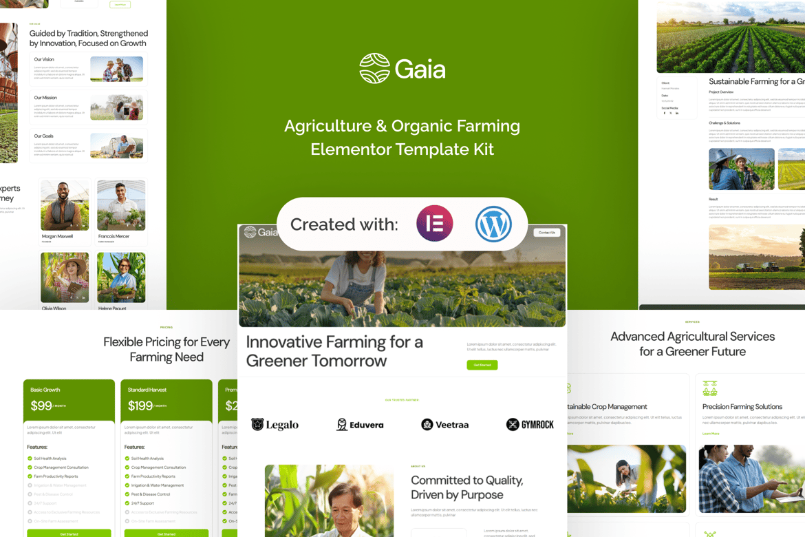 Gaia – Agriculture & Organic Farming Elementor Template Kit