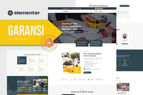 Garansi – Car Insurance Elementor Template Kit