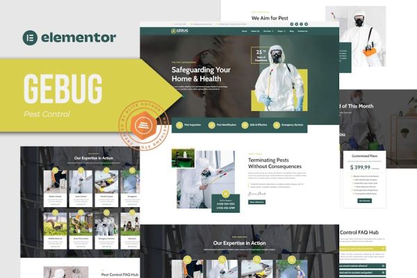 Gebug – Pest Control Service Elementor Template Kit