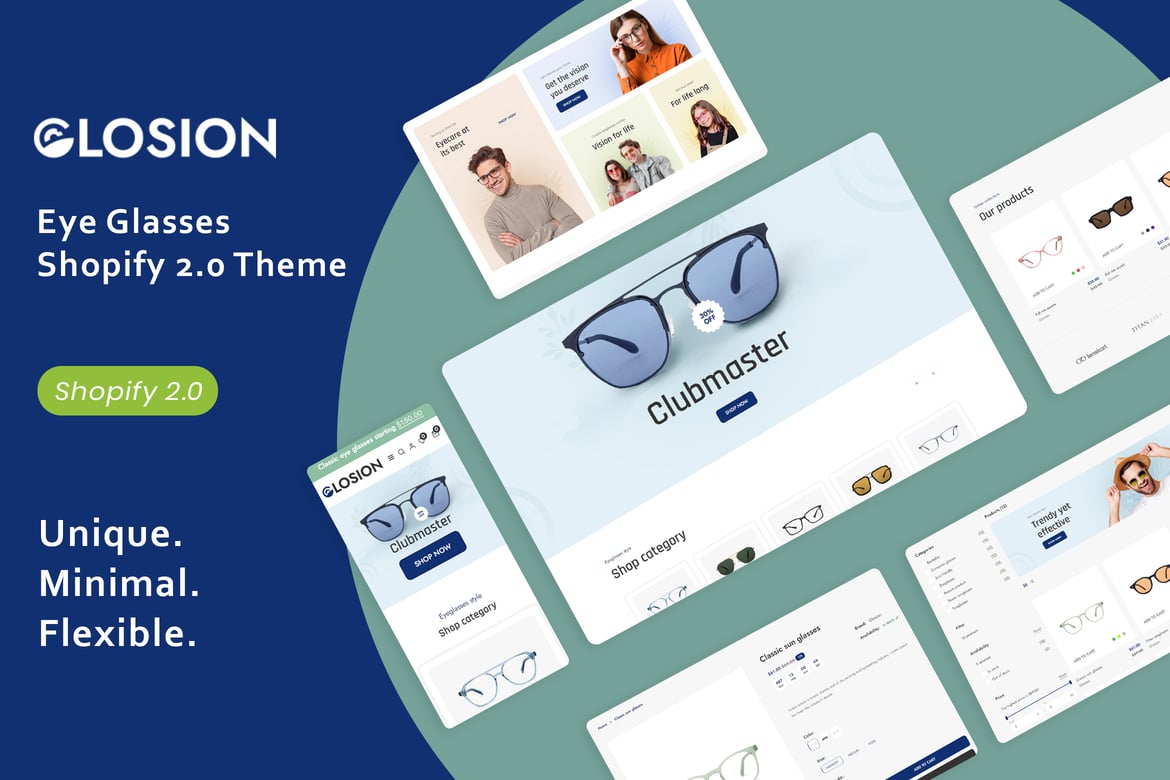Glosion - The Eye Glasses Shopify 2.0 Theme Shopify Theme