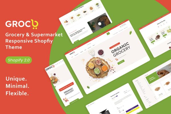 Groco - Grocery & Supermarket Shopify Theme Shopify Grocery Shop, Marketplace eCommerce Multipurpose Food, Grocery Store Template Mega Store
