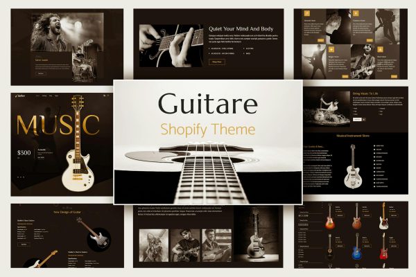Guitare - Instruments, Music Store Shopify Theme Entertainment, Cultural & Art Equipment Store Shopify Template. Keyboard, Guitar, Music System Theme