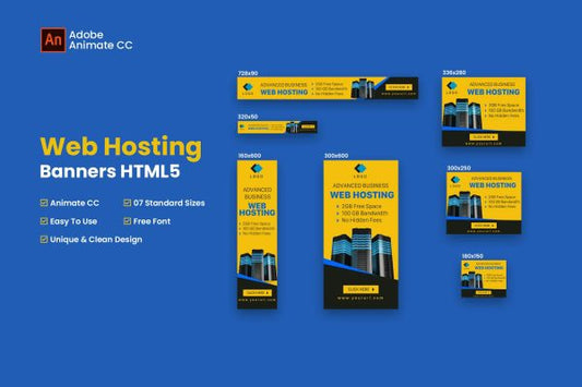Hosting Website Banners HTML5 – Animate CC Hosting Website Banners HTML5 – Animate CC
