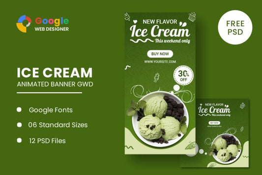 Ice Cream Animated Banner Google Web Designer Ice Cream Animated Banner Google Web Designer