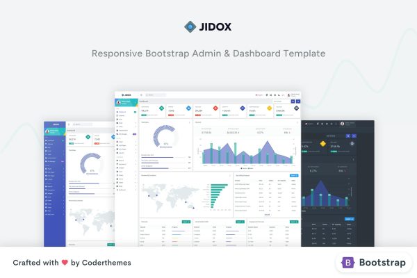 Jidox – Material Design Bootstrap UI Template Jidox is a fully featured premium admin template built on top of awesome Bootstrap 5.3.0.