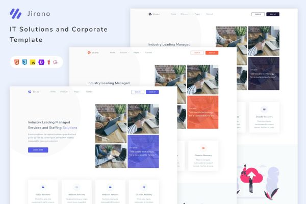 Jirono – IT Solutions and Corporate Template gency, business, call, cloud, computer, corporate, gsm, hosting, it, mobile, network, phone, html5