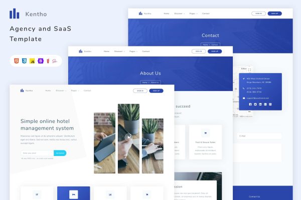 Kentho – Agency and SaaS Template agency, app, app landing, business, creative, landing, marketing, product, saas, saas template, html