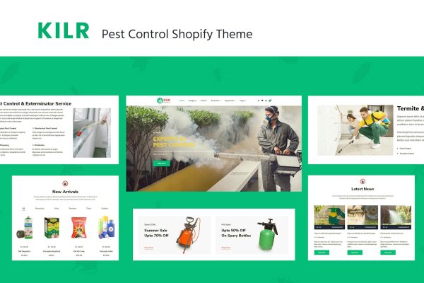 Kilr - Pesticides Store, Services Shopify Theme Pest Control Products, Sprayers, Tools Pesticides Store, Garden and Landscaping & Agriculture Theme
