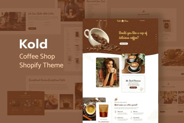 KoldBrew - Bakery Tea, Coffee Shop Shopify Theme Coffee, Cold Drinks eCommerce Store. Bakery, Chocolate, Milkshakes & Juice Stall Shopify Template