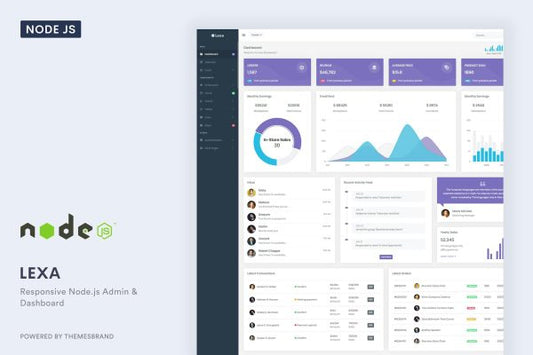 Lexa – Node.js Admin & Dashboard Template Lexa is a fully featured, multi-purpose admin template built with Bootstrap 4, Nodejs…