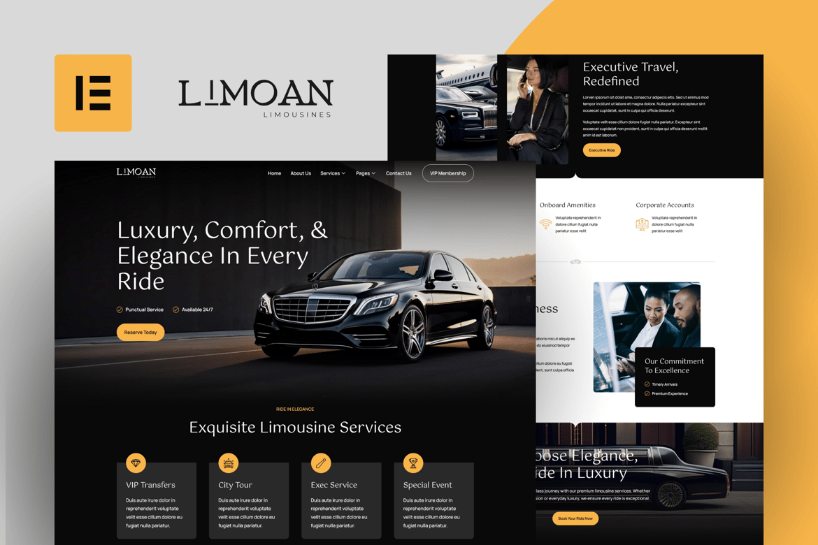 Limoan – Limousine Business Elementor Template Kit