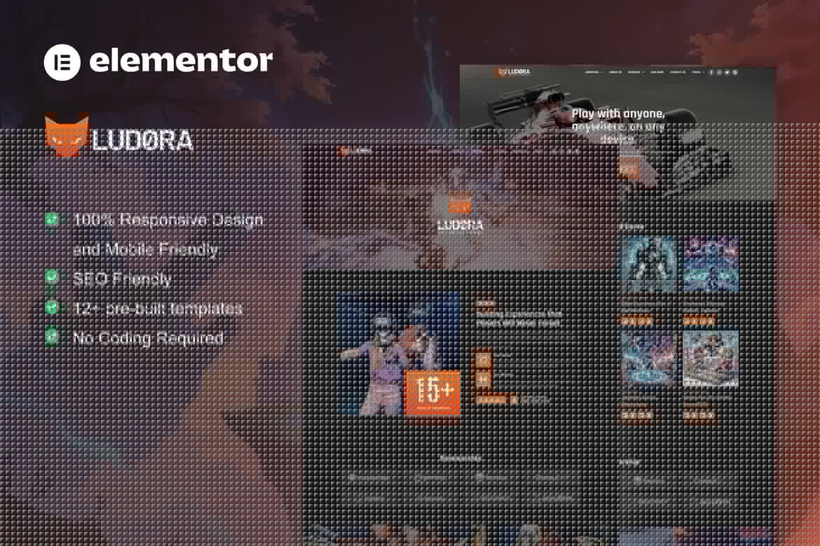Ludora – Game Developer & Studio Elementor Pro Template Kit