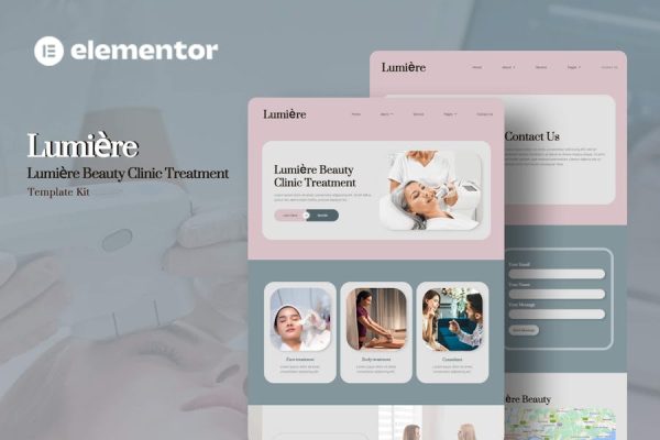 Lumiere – Beauty Clinic Treatment Elementor Template Kit