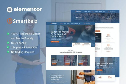 Smartkeiz – Locksmith Service Elementor Template Kit