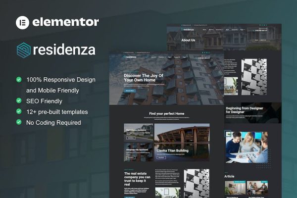 Residenza – Real Estate & Property Elementor Template Kit