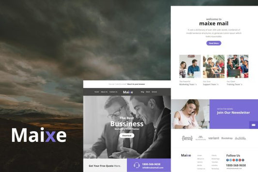 Maixe Mail- Responsive E-mail Template Maixe Mail – Responsive Email Template is a Modern and Clean Design email template.