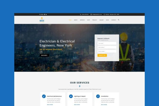 Max Electric – Electrician HTML Template Electrician / Handyman