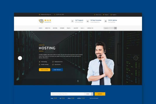 Max Hosting – Responsive Hosting HTML Template Hosting Template