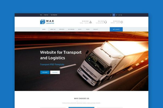 Max Logistics – Transport & Logistics HTML Templat Transport & Logistics