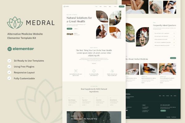 Medral – Alternative Medicine Website Elementor Template Kit