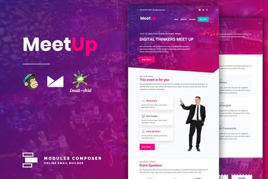 MeetUp – Event / Conference Responsive Email Responsive Email Template for event and conferences