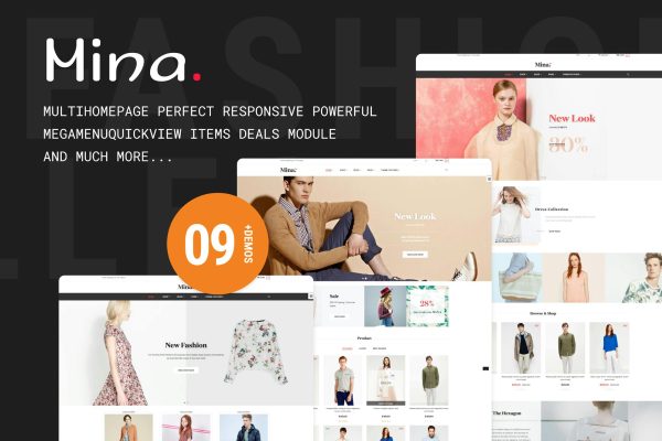 Mina Fashion Shopify Theme Shopify Theme Sections, Multiple layout header, footer, shopify theme