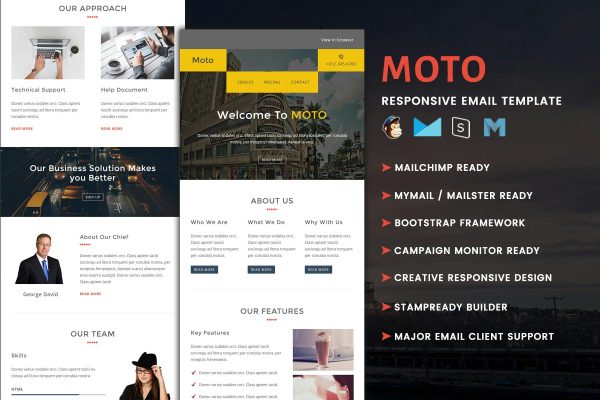 Moto – Multipurpose Responsive Email Template Best marketing email template