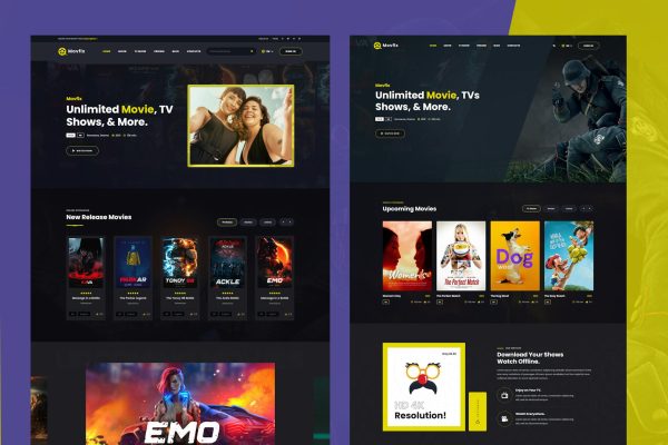 Movflx – Video Production and Movie HTML5 Template online movie