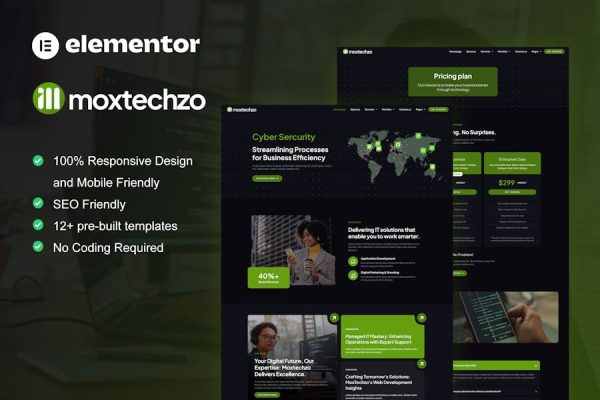 MoxTechzo – Tech Company & IT Service Elementor Template Kit