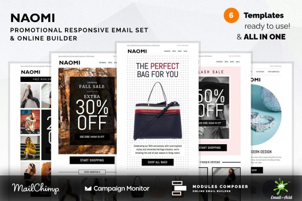 Naomi – Promotional Email Templates Set 47948248