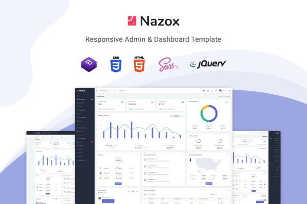 Nazox – Admin & Dashboard Template Nazox admin is based on a simple and modular design, which allows it to be easily customized.