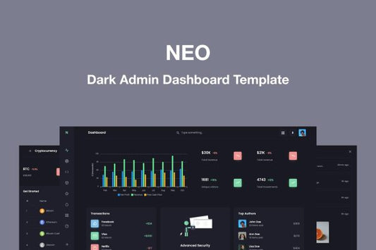 Neo – Responsive Admin Dashboard Template Dark Admin Dashboard Template