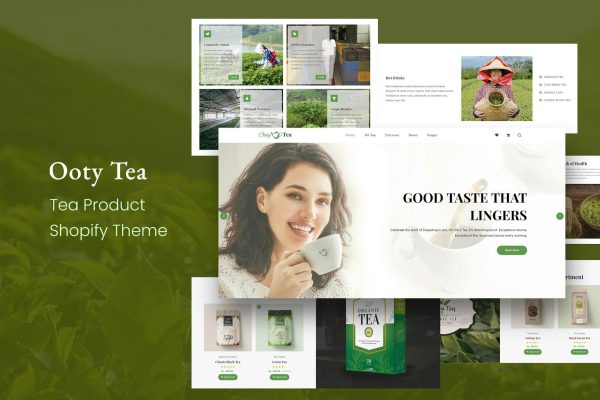 Ooty - Organic Tea Store Shopify Theme Shopify Template for Tea, Coffee eCommerce Websites. Responsive Organic Food, Herbal Spices Shop.