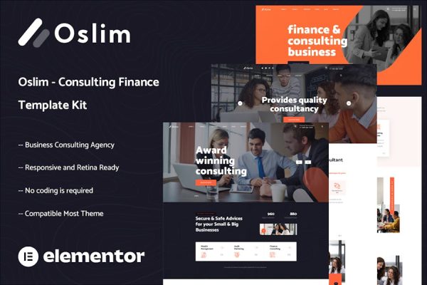 Oslim – Consulting Finance Elementor Template Kit