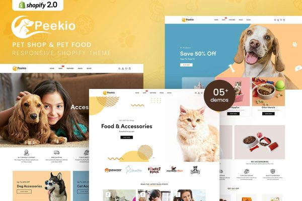 Peekio - Pet Shop & Pet Food Shopify Theme Pet Shop & Pet Food Responsive Shopify Theme