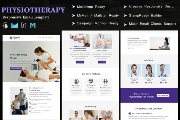 Physiotherapy – Responsive Email Template Physiotherapy Email Templates for your Marketing