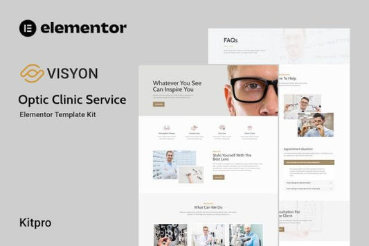 Visyon – Optic Clinic Service Elementor Template Kit