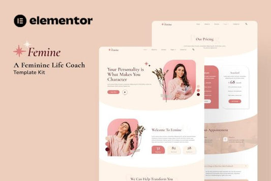 Femine – Feminine Life Coach Elementor Template Kit