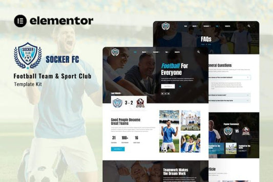 Socker – Football Team & Sports Club Elementor Template Kit