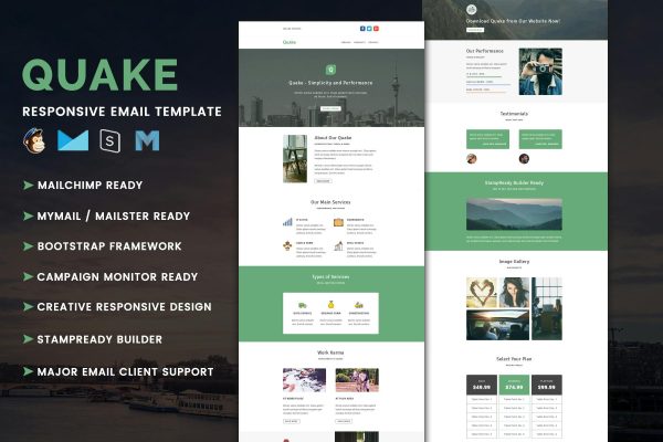 Quake – Multipurpose Responsive Email Template Best marketing email template