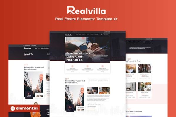 Realvilla – Real Estate Elementor Pro Template Kit