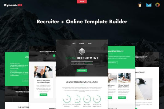 Recruiter – Responsive Recruitment Email + Builder Recruiter – Responsive Recruitment Email + Builder. Ideally for Jobs, school or Recruitment.