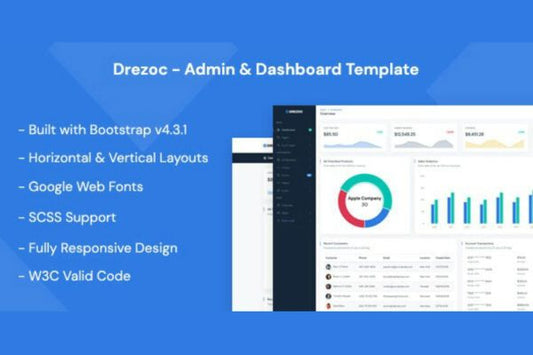 Responsive & Customizable Admin Template – Drezoc Admin Templates & Dashboard UI Kits Responsive and customizable Admin templates – Drezoc.